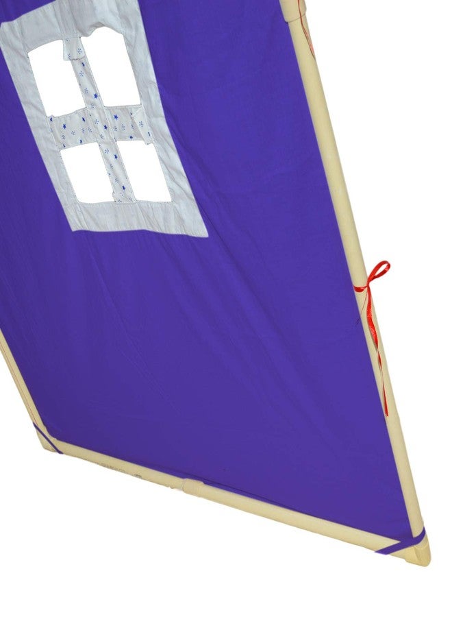 CREATIVE TEXTILES Tent House for Kids Collapsible A Frame Play Tent | Tent House | Play House for Children (Purple) - Image 4